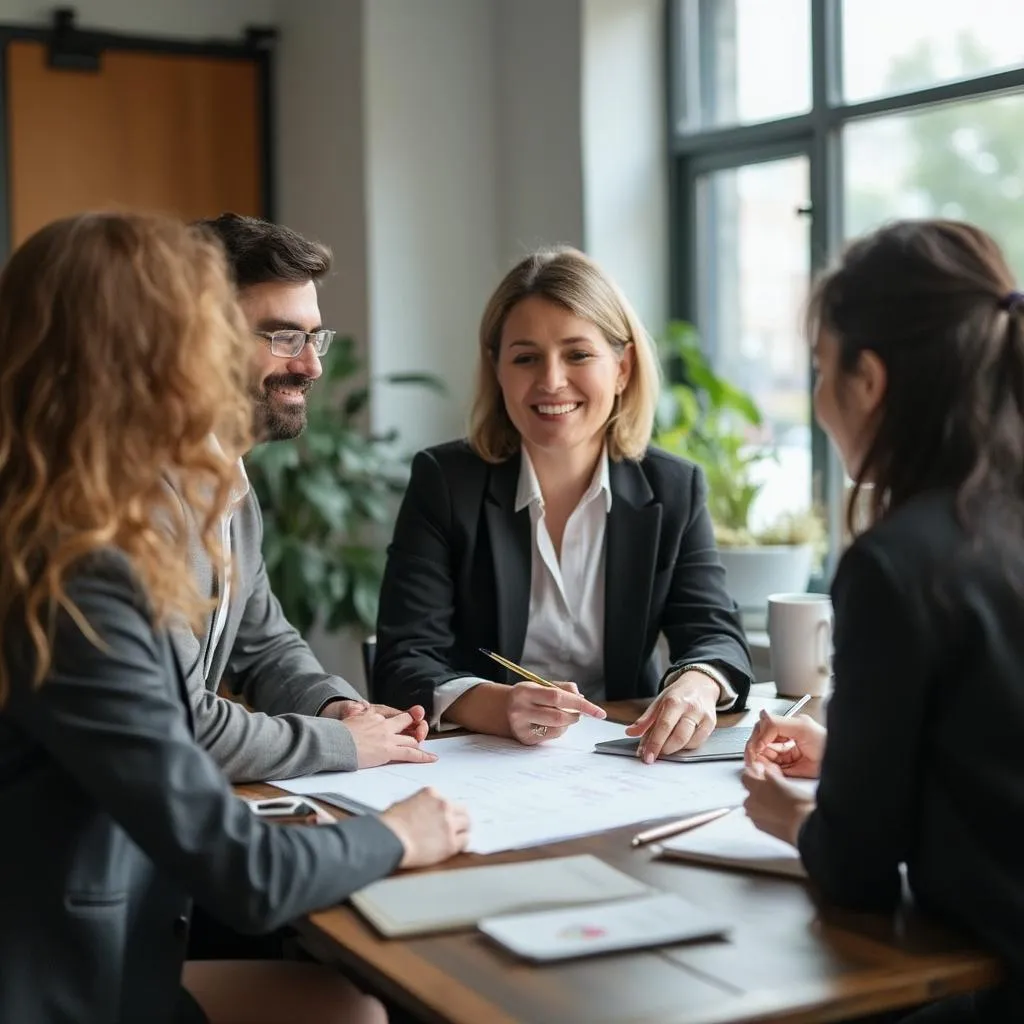 Equipo trabajando en proyecto estratégico